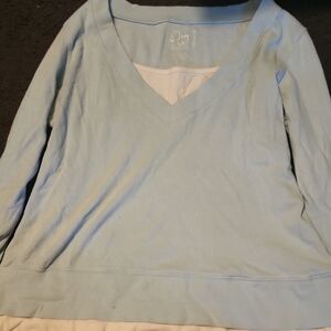Relaxed Fit Light Blue Top
